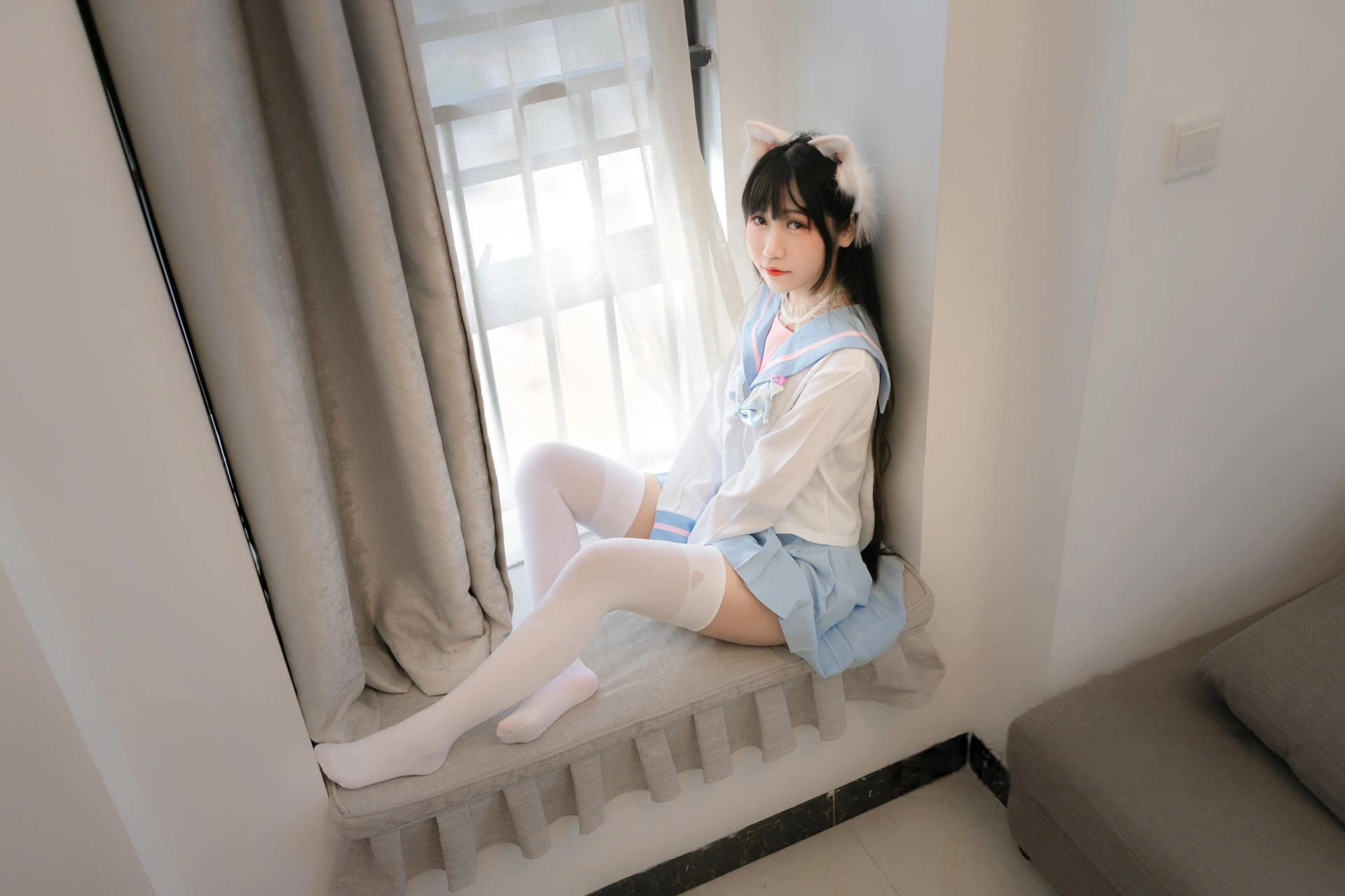 不呆猫 – NO.061 白色兔子JK 0